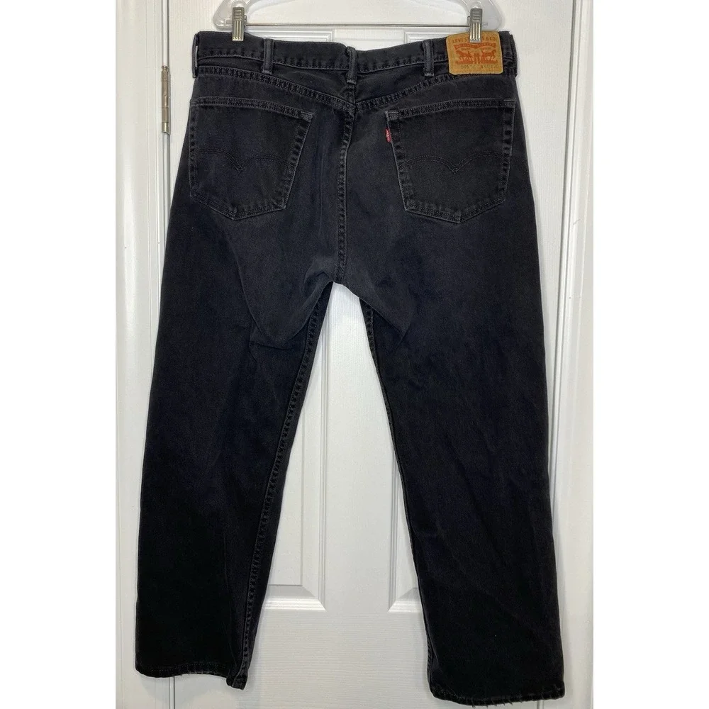Levis‎ Men's 505 Dark Denim Jeans Black Size 40 30 Fit 38 X 28